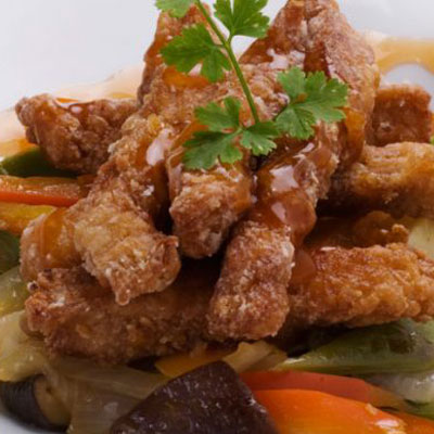 Pollo caramelizado con soja