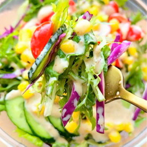 Ensalada con Aliño de Tahini (Sésamo)