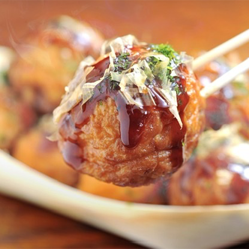 Takoyaki  de pulpo con salsa Teriyaki (4 bolas)